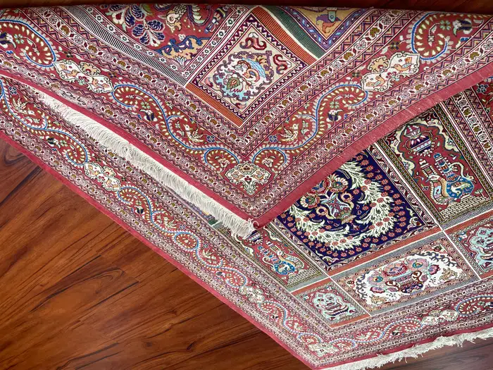 Extremely Fine Persian Silk Qum Rug - Image 7