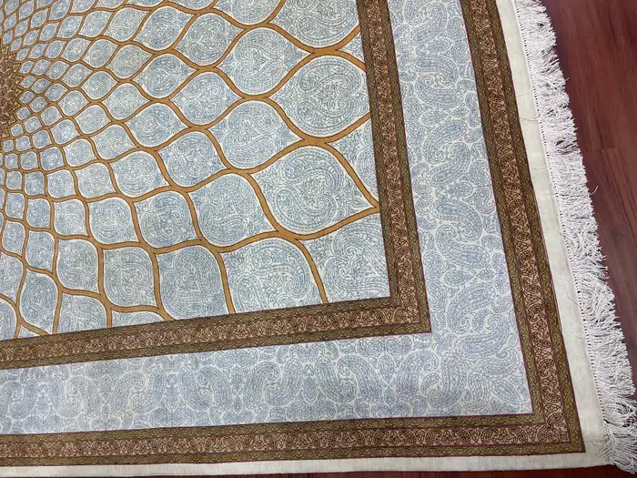 Extremely Fine Persian Silk Qum Rug - Image 3