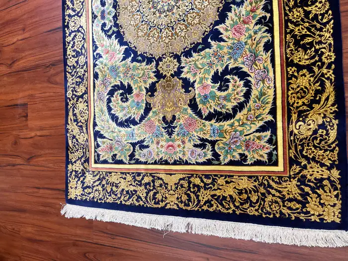 Extremely Fine Persian Silk Qum Rug - Image 14