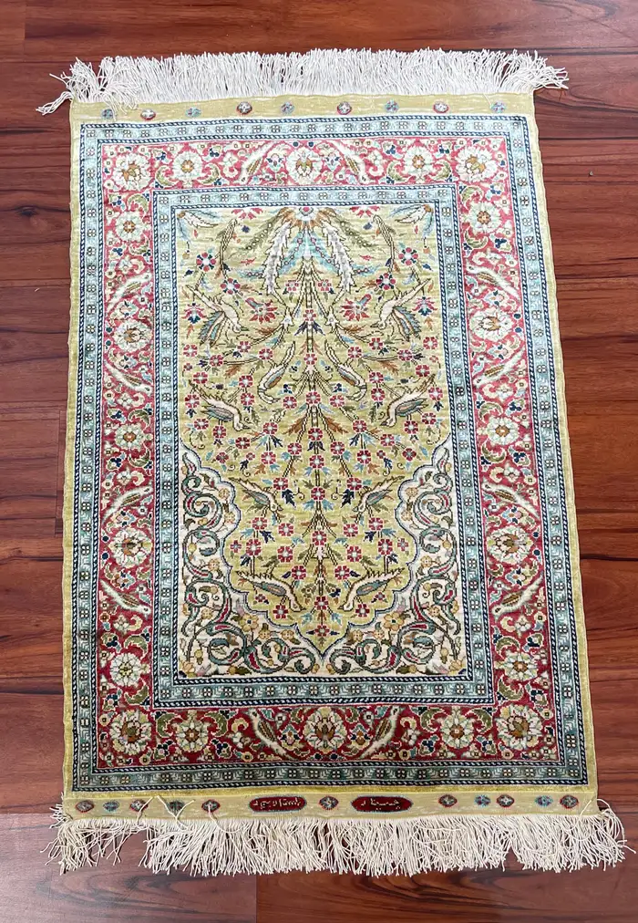 Very Fine Turkish Silk Hereke Rug/Carpet - Image 2