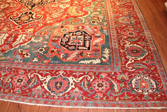 Antique Heriz Serapi Carpet/Rug - Image 4