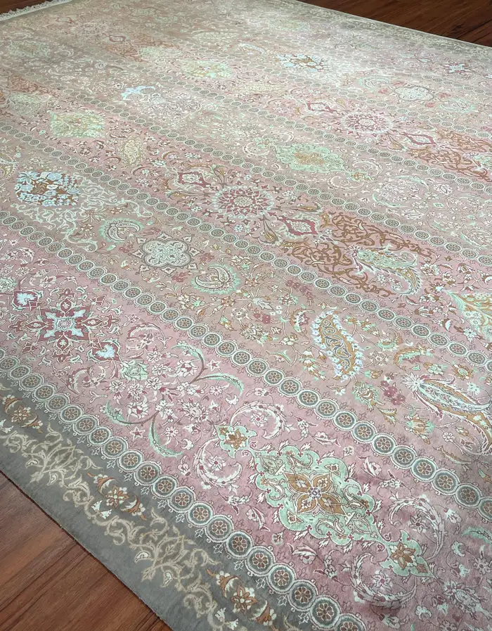 Extremely Fine Silk Persian Qum Rug/Carpet - Image 11