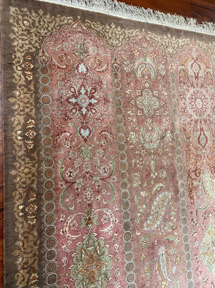 Extremely Fine Silk Persian Qum Rug/Carpet - Image 5