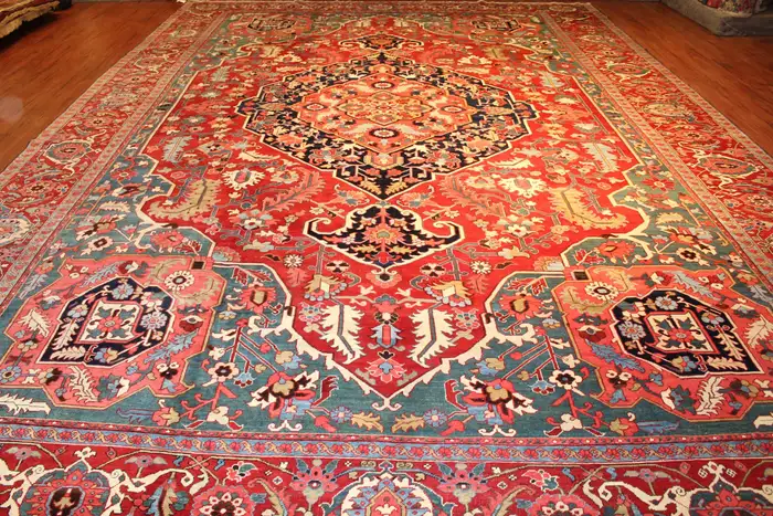 Antique Heriz Serapi Carpet/Rug - Image 11