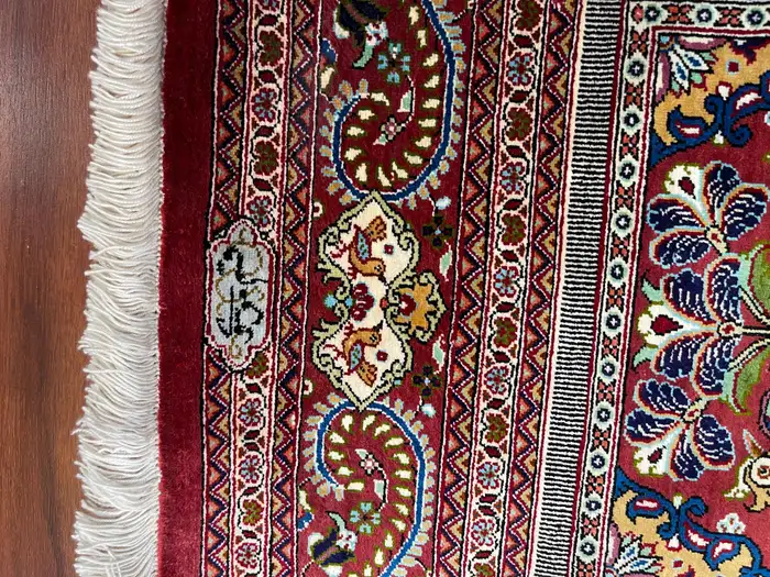 Extremely Fine Persian Silk Qum Rug - Image 2