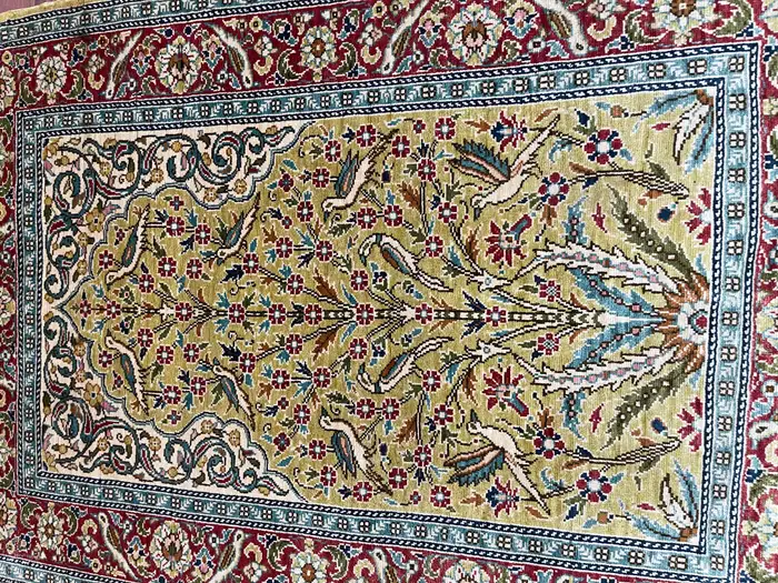 Very Fine Turkish Silk Hereke Rug/Carpet - Image 3