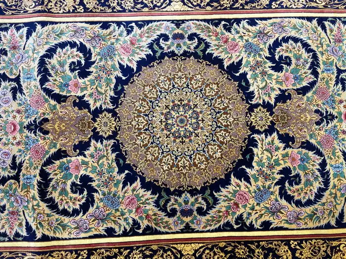 Extremely Fine Persian Silk Qum Rug - Image 8