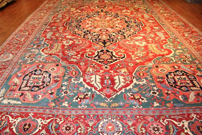 Antique Heriz Serapi Carpet/Rug - Image 16