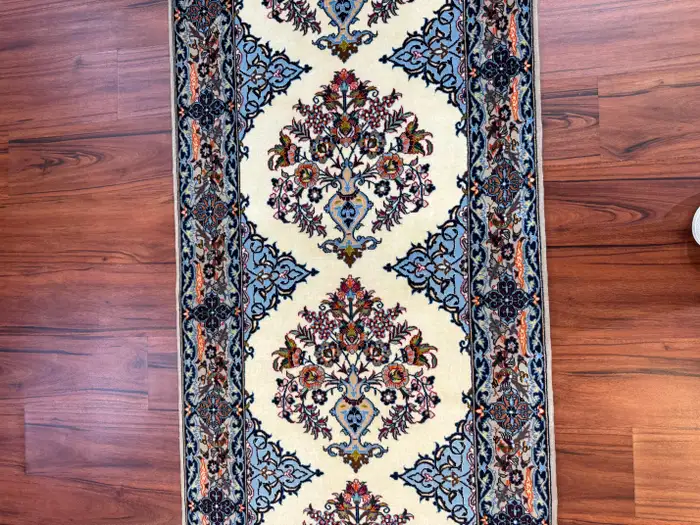 Very Fine Persian Isfahan Runner Rug - Image 7