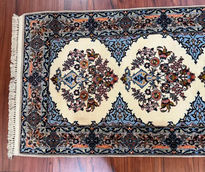 Very Fine Persian Isfahan Runner Rug - Image 9