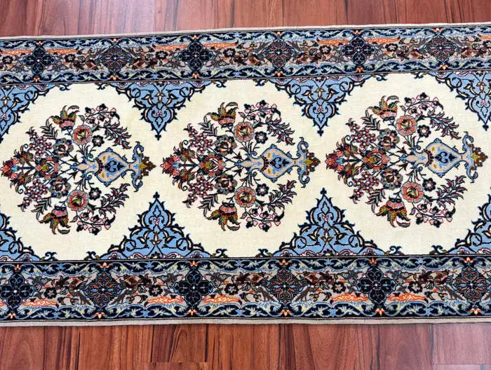 Very Fine Persian Isfahan Runner Rug - Image 12