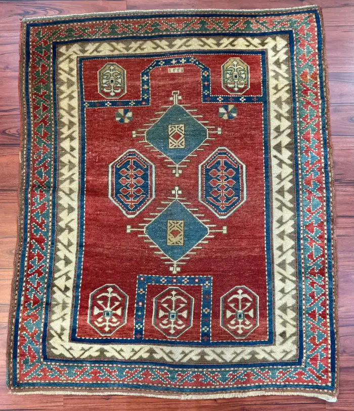 Antique Fachralo Kazak Rug - Image 12
