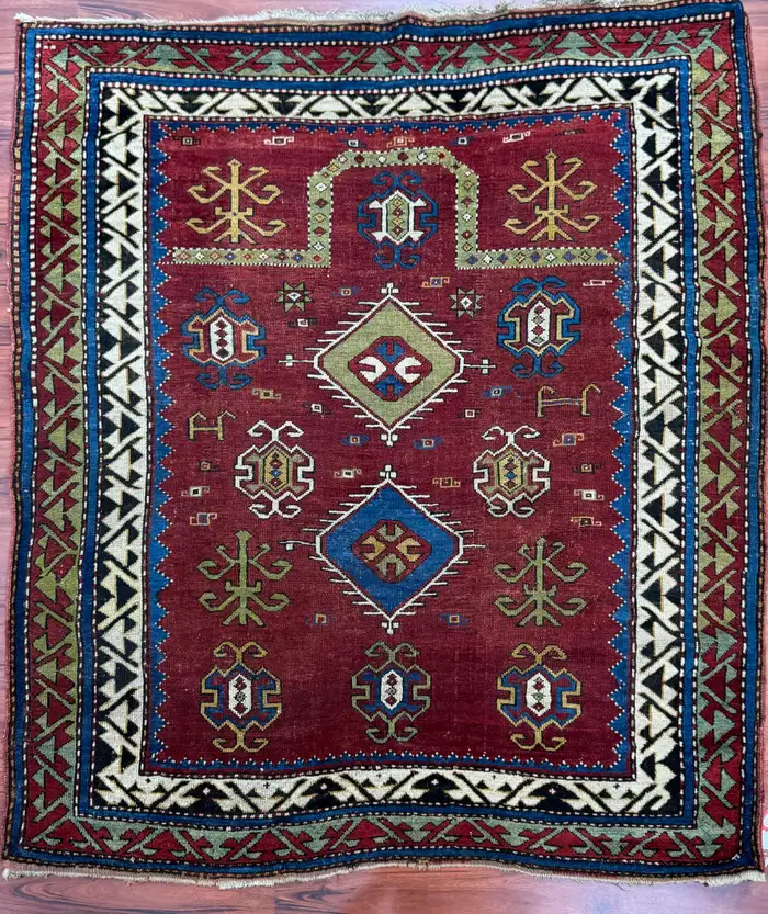 Antique Fachralo Kazak Rug - Image 13