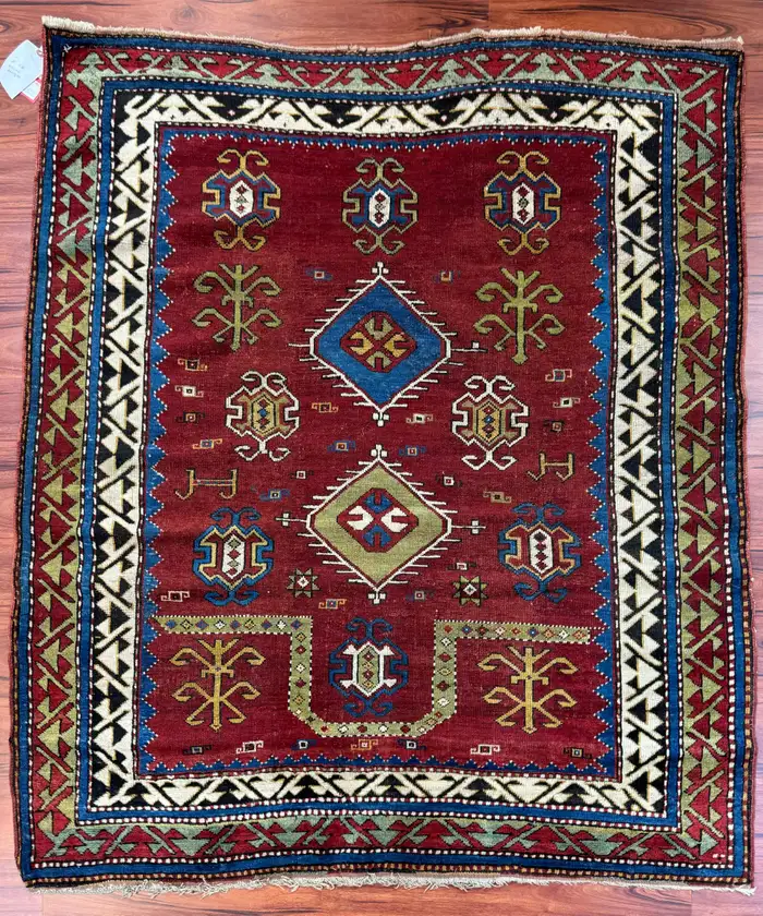 Antique Fachralo Kazak Rug - Image 12