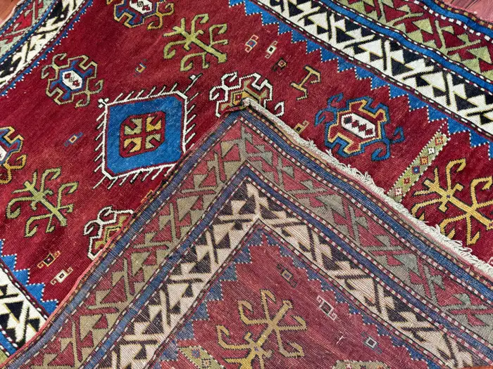 Antique Fachralo Kazak Rug - Image 11