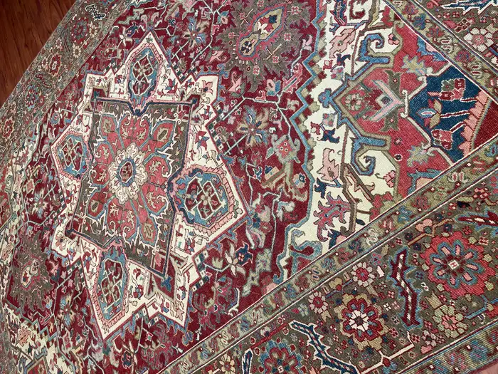 Antique Persian Heriz Serapi Rug - Image 16