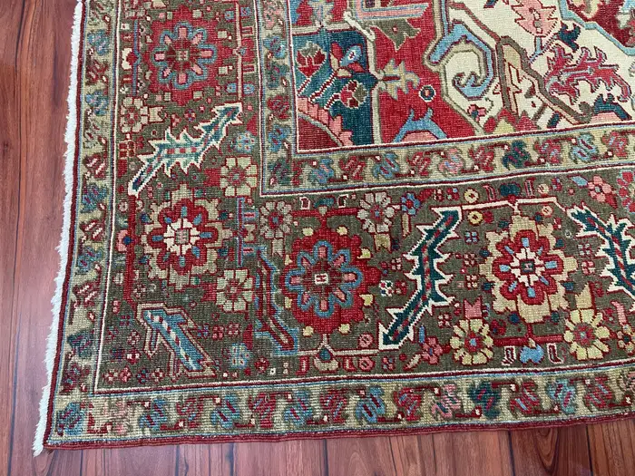 Antique Persian Heriz Serapi Rug - Image 17