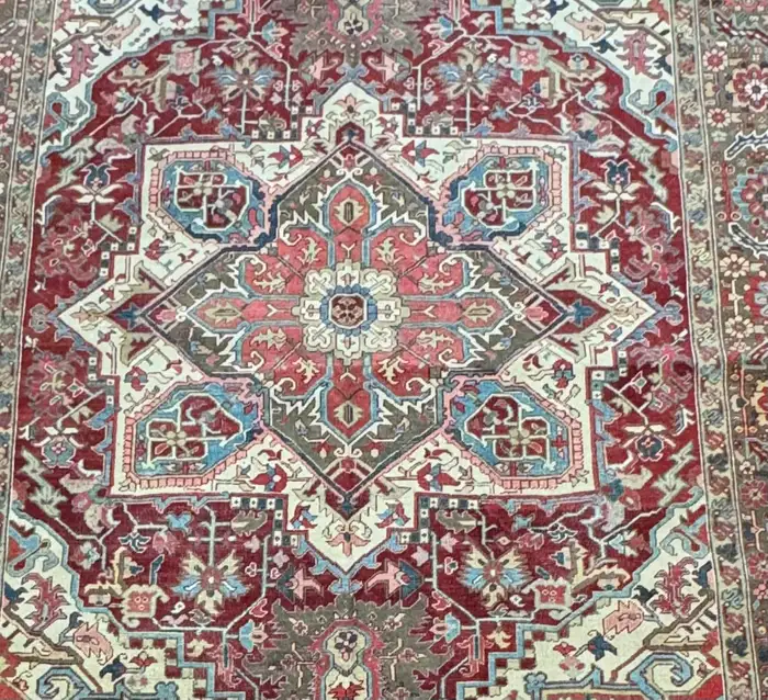 Antique Persian Heriz Serapi Rug - Image 2