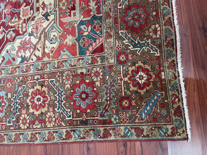 Antique Persian Heriz Serapi Rug - Image 3