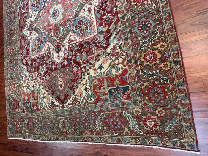 Antique Persian Heriz Serapi Rug - Image 4