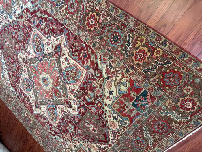 Antique Persian Heriz Serapi Rug - Image 5