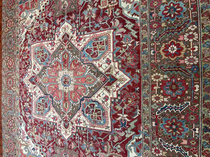 Antique Persian Heriz Serapi Rug - Image 6