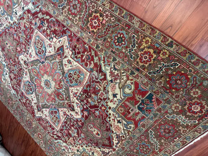 Antique Persian Heriz Serapi Rug - Image 7