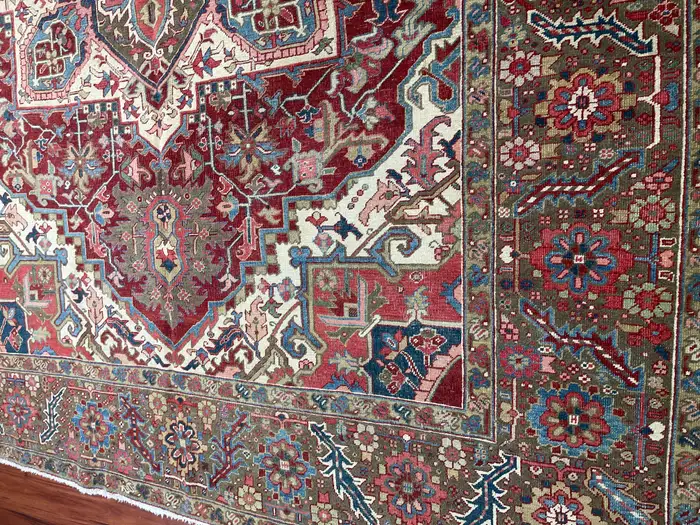 Antique Persian Heriz Serapi Rug - Image 8