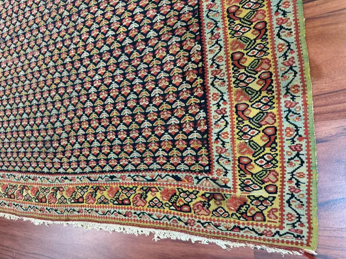 Antique Senneh Kilim Rug - Image 7