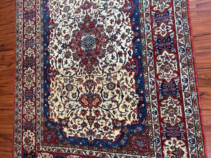 Semi Antique Extremly Fine Persian Isfahan Rug - Image 3