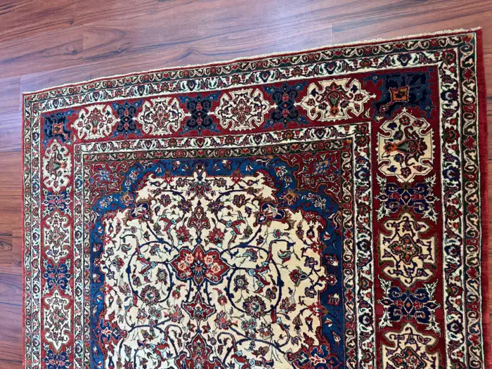 Semi Antique Extremly Fine Persian Isfahan Rug - Image 10