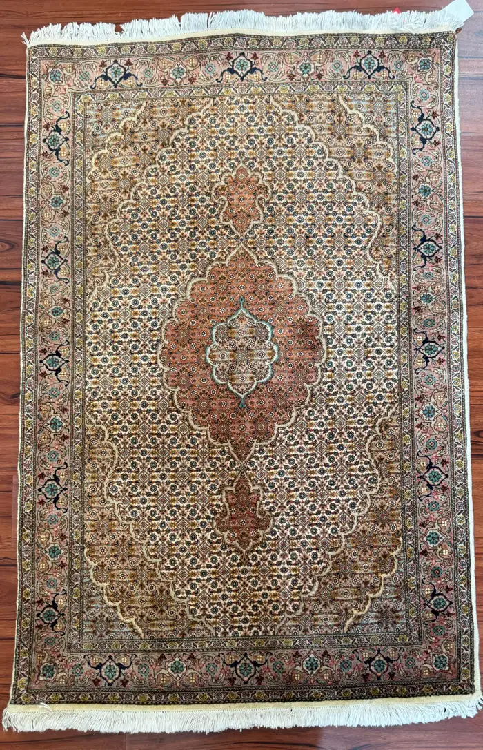 Vintage Persian Tabriz Mahi Rug - Image 13