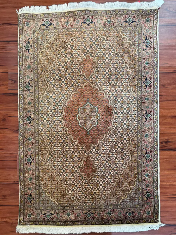 Vintage Persian Tabriz Mahi Rug - Image 14