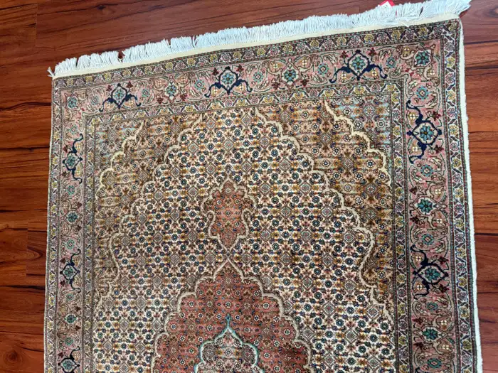 Vintage Persian Tabriz Mahi Rug - Image 16
