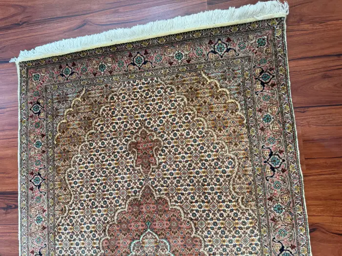 Vintage Persian Tabriz Mahi Rug - Image 3