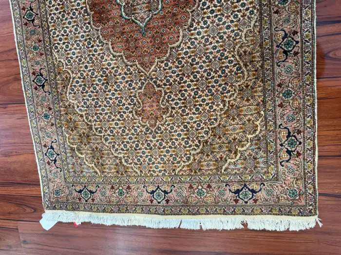 Vintage Persian Tabriz Mahi Rug - Image 5