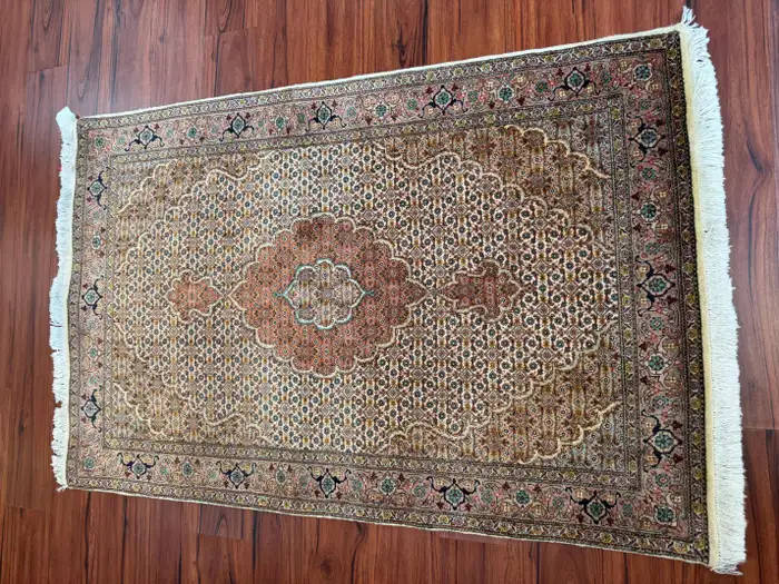 Vintage Persian Tabriz Mahi Rug - Image 6