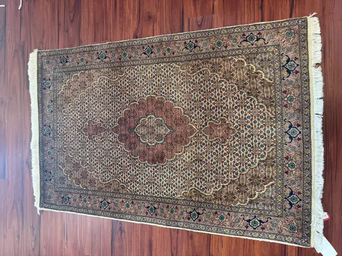 Vintage Persian Tabriz Mahi Rug - Image 7