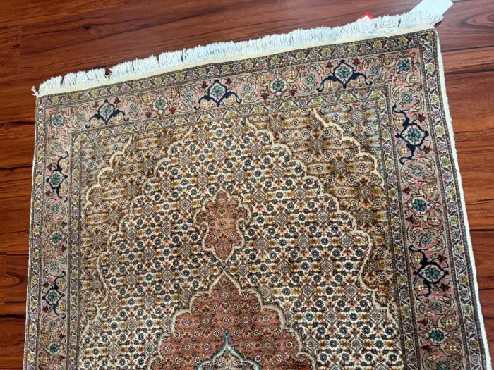 Vintage Persian Tabriz Mahi Rug - Image 10
