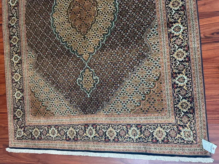 Very Fine Vintage Persian Tabriz Mahi Rug - Image 14