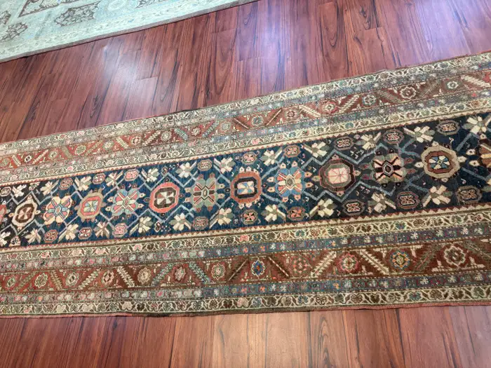 Antique Heriz Runner, Vintage Runner - Image 3