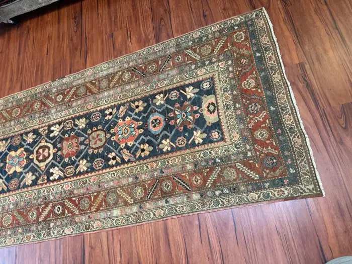 Antique Heriz Runner, Vintage Runner - Image 7