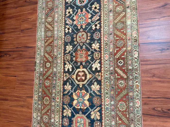 Antique Heriz Runner, Vintage Runner - Image 9