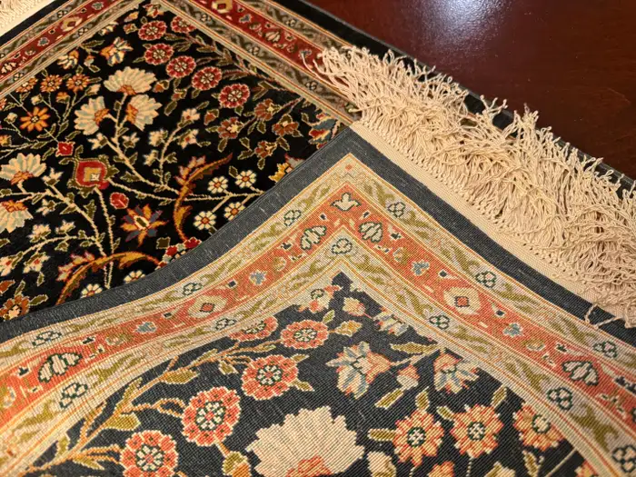 Extremely Fine Turkish Hereke Silk Rug - Image 15
