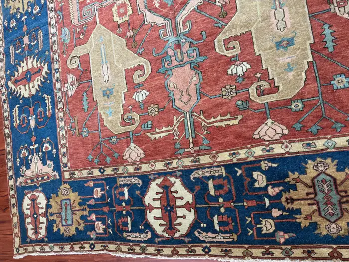 Antique Persian Serapi Bakshaish Rug - Image 15