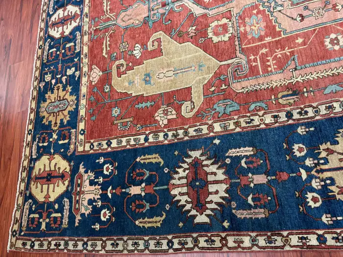 Antique Persian Serapi Bakshaish Rug - Image 17