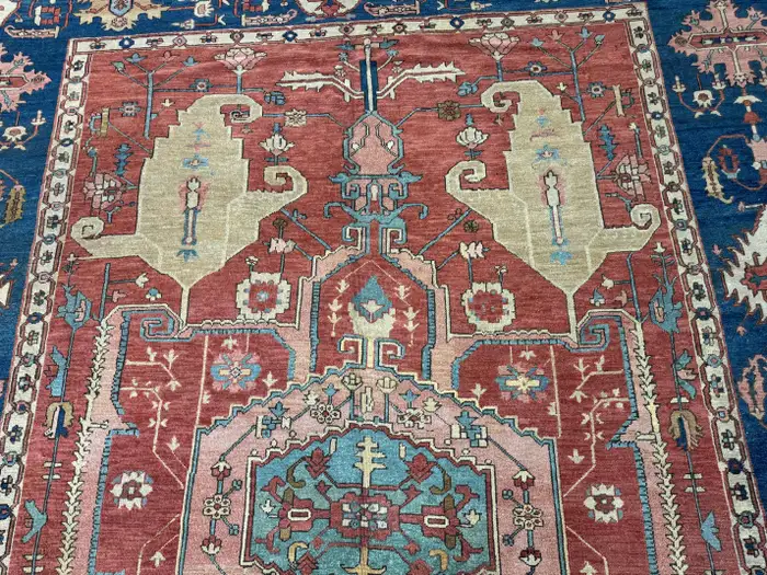 Antique Persian Serapi Bakshaish Rug - Image 7