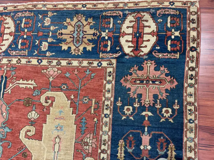 Antique Persian Serapi Bakshaish Rug - Image 13