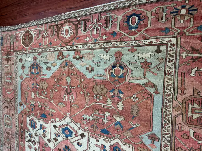 Antique Persian Heriz Serapi Rug - Image 6
