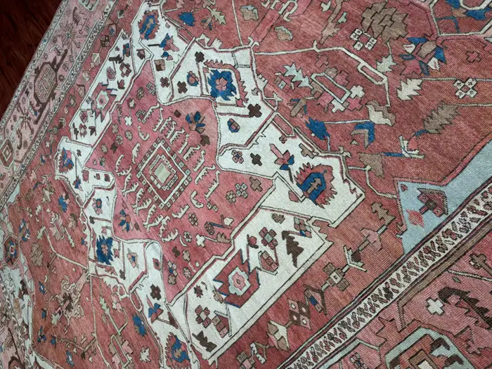 Antique Persian Heriz Serapi Rug - Image 9